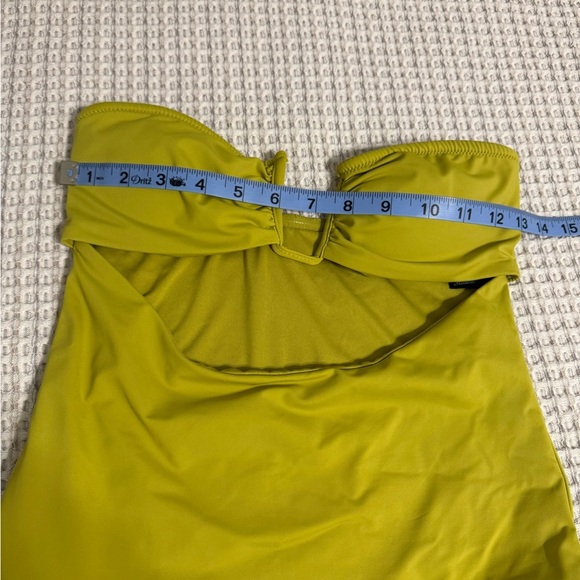 Zara Stylish Olive Green One-Piece Swimsuit Size L - Picture 5 of 13